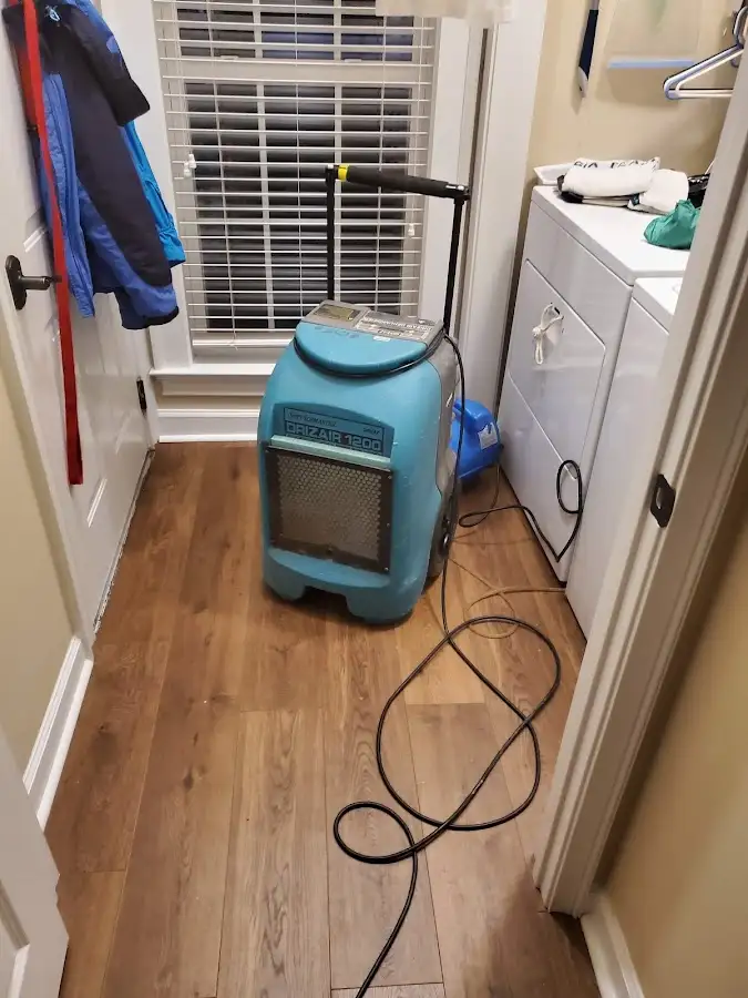 Commercial dehumidifier deployed for Flood Damage Cleanup in Frenchtown